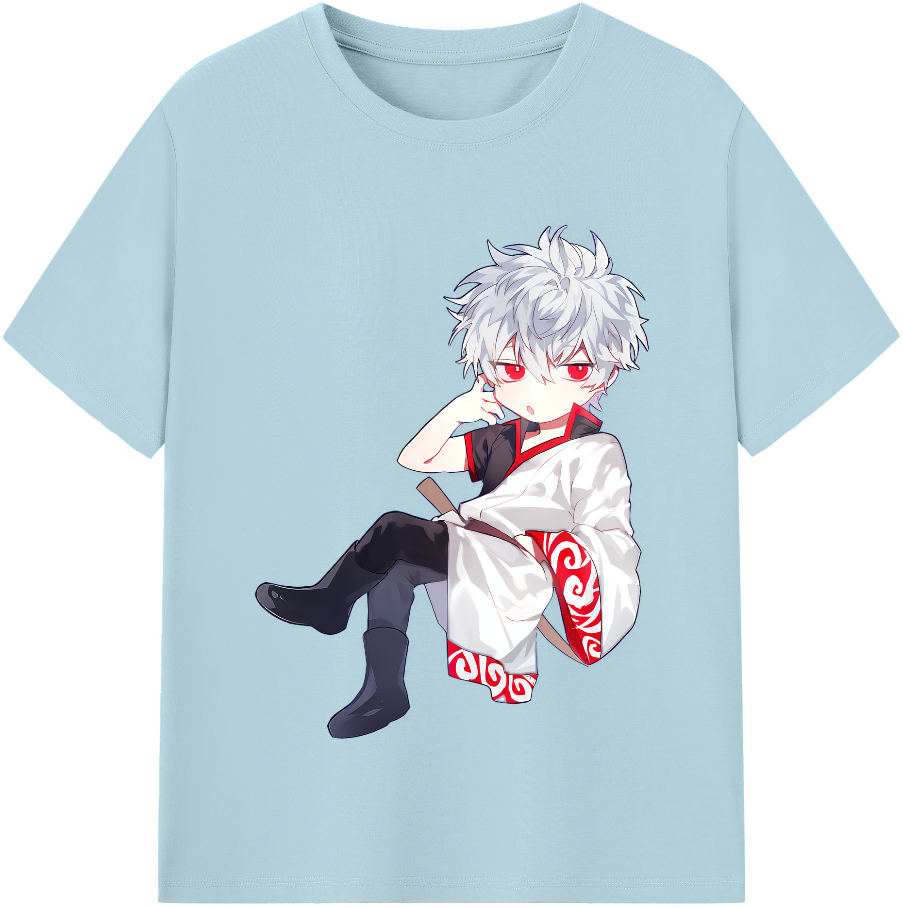 （画像用） ぎんたま 坂田銀時（さかたぎんとき） 神楽 志村新八（しむら しんぱち） GINTAMA Sakata Gintoki Kagura Shimura Shinpachi 綿100％半袖Tシャツ（フロントプリント）